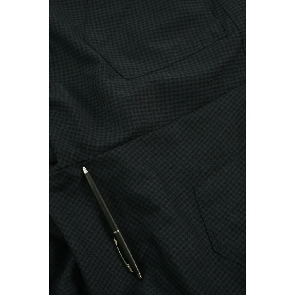 Sartore‎ Italy Compagnia della Lana Wool Pants 34 x 28 Gingham 5 Pocket Trousers